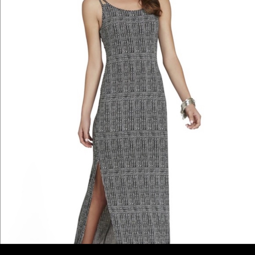 BCBGeneration Maxi Tribal Cut out and slit dresss